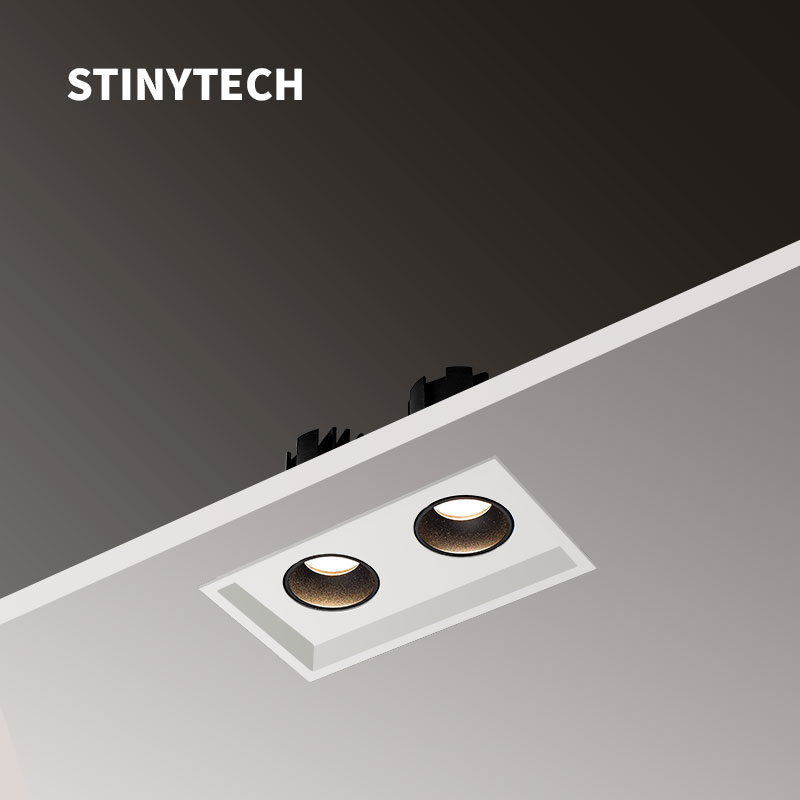 Stinytech Безрамная Решетка Света 12 Вт 24 Вт черный белый потолок встраиваемые светодиодные модули прожектор магазин ресторан встроенный светильник