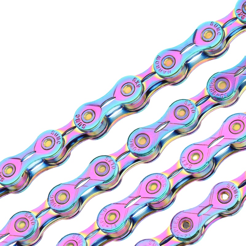 New Style Mountain Bike Chain Road Bike Variable Speed Chain 9 10 11 12 Speed Colorful Chain