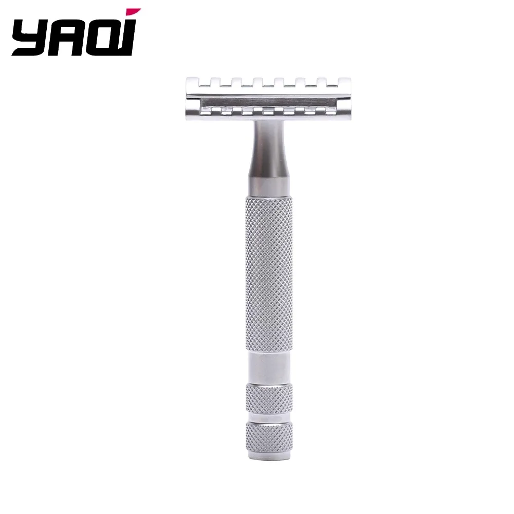 YAQI mens shaving no disppsible single blade open comb double edge stainless steel safety razor