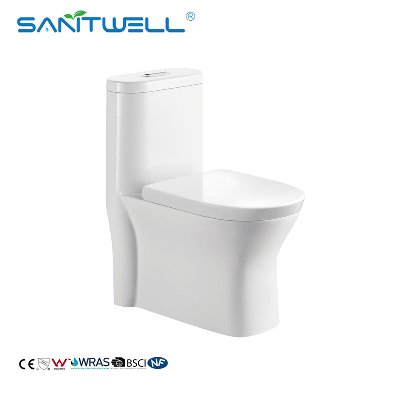 Sanitwell китайский производитель, современный новый дизайн, ванная комната, керамическая ловушка, цельный туалет