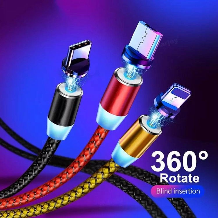 Магнитный USB-кабель для быстрой зарядки, магнитный кабель типа C Micro USB, кабель для мобильного телефона, USB-шнур