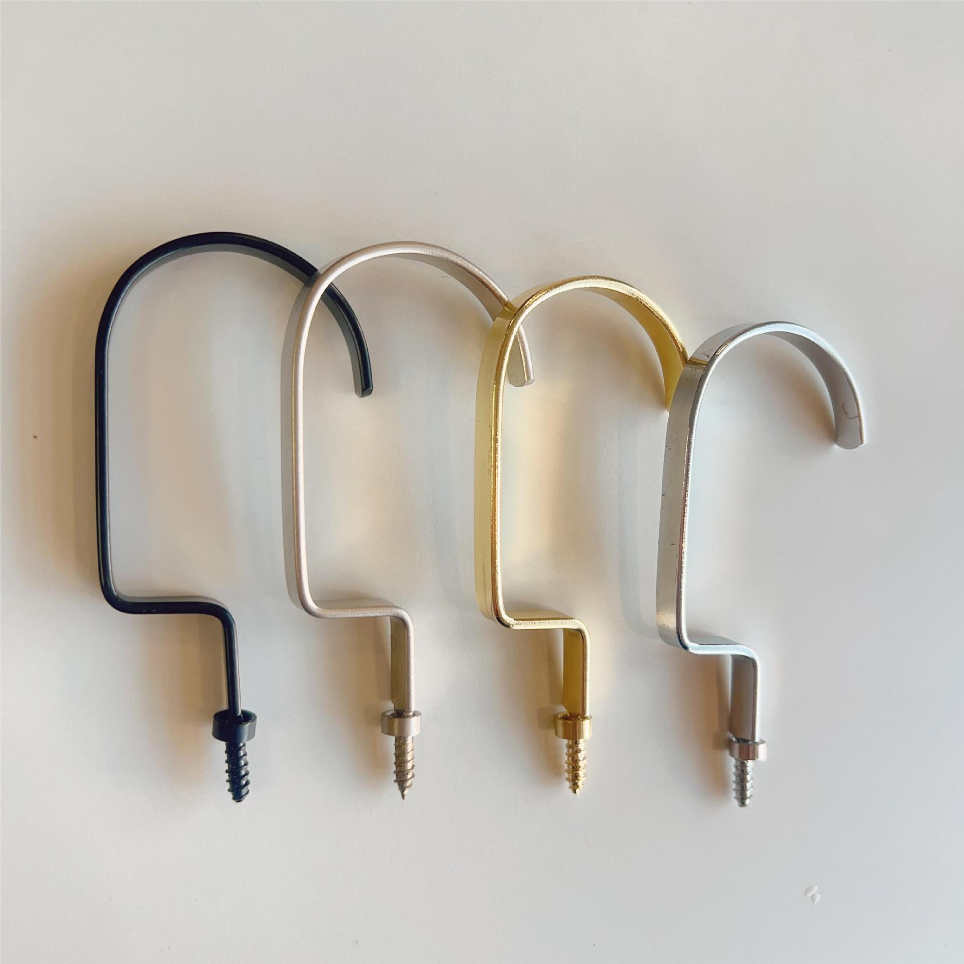 Customized size Electroplating metal Flat golden hooks for wooden plastic hanger Accessories