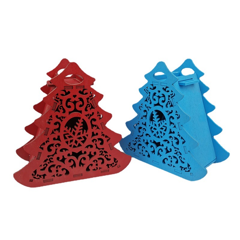 China marketplace DIY accessories crafts creative christmas wooden decoration tree ornament