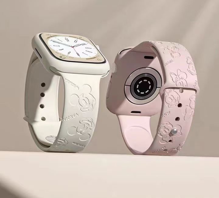 Ремешки для часов с гравировкой, силиконовый ремешок для apple watch 8, 7, 6