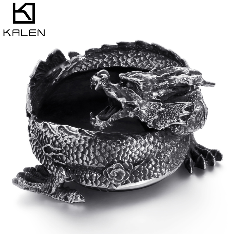 Пепельница KALEN Dragon из нержавеющей стали, аксессуары для домашнего курения