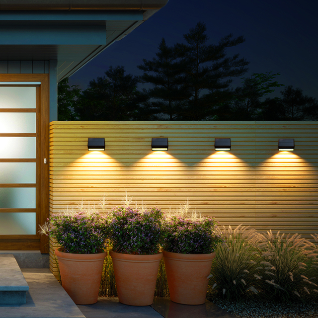 Shenzhen solar powered outdoor lights gate post lamp for wall