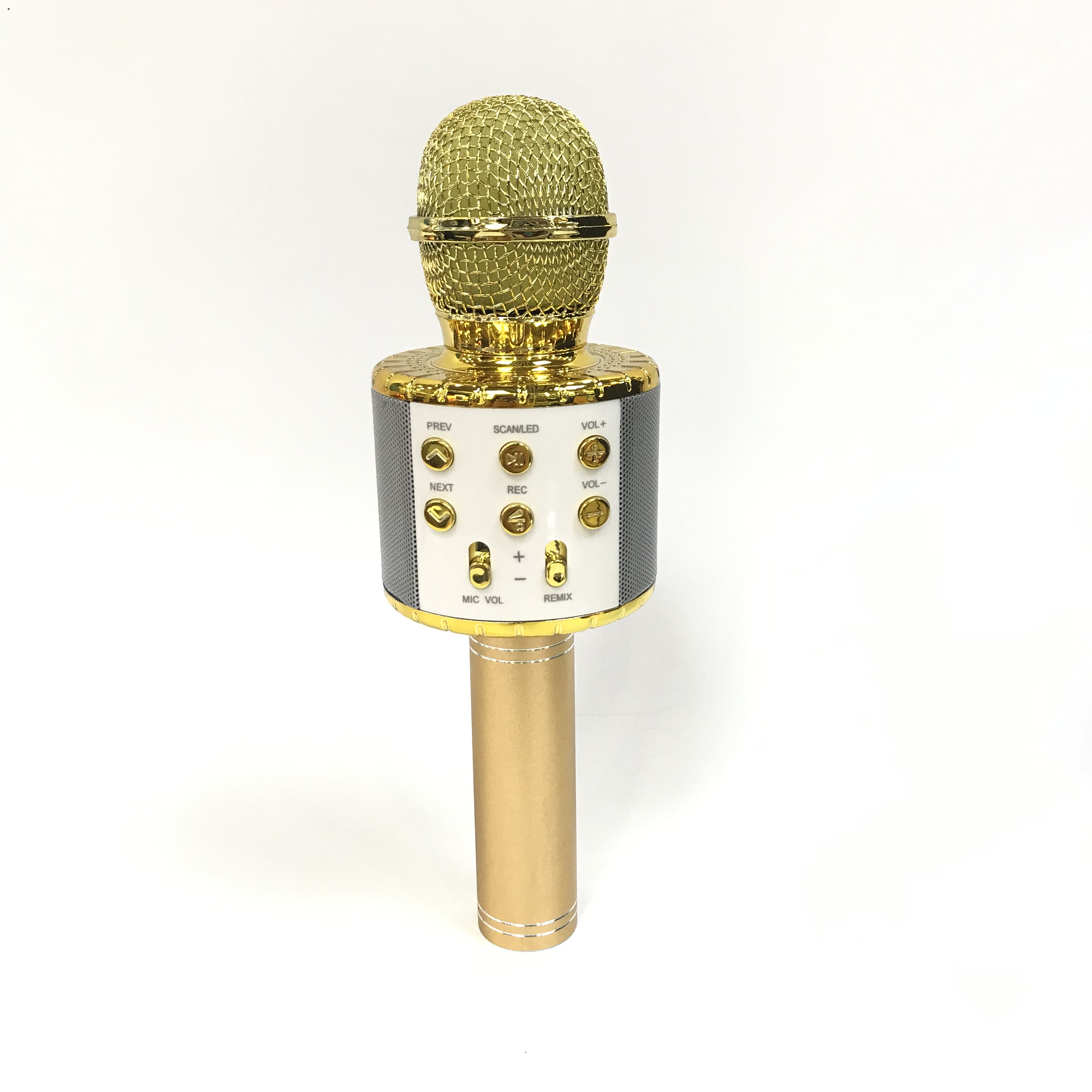 Высокое качество Q858L Новый беспроводной Bluetooth микрофон ручной караоке со светодиодным динамиком