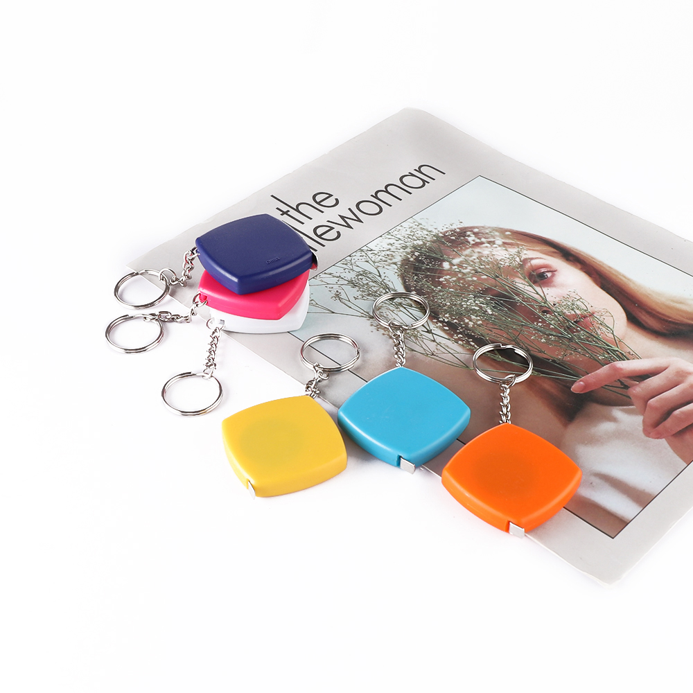Big Custom's Logo Area 1 Meter 3FT Steel Mini Tape Measure Keychain with ABS Plastic Case