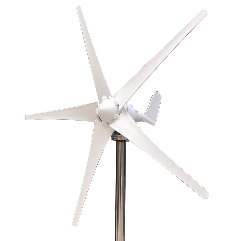 wind generator lantern air 300w 24V motor blades horizontal axis Three-phase AC permanent magnet generator 5 blades turbine