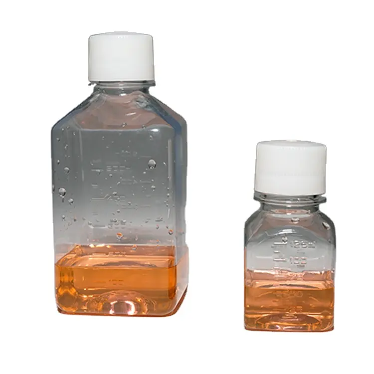Lab plastic bottles medical reagent bottle sterile cell culture bottle