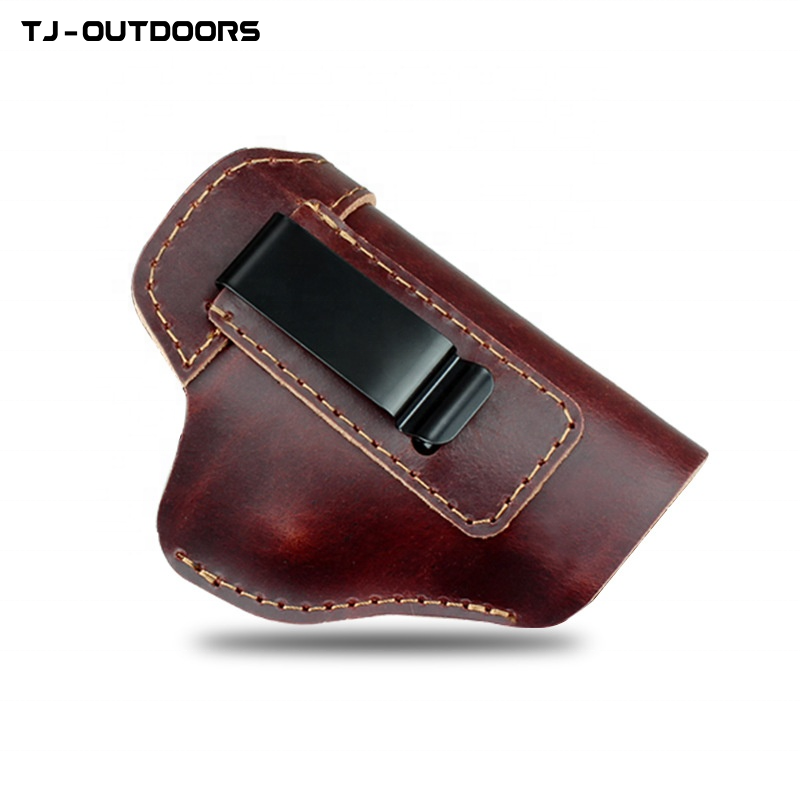 Cowhide Outdoor Tactical G17 portable waist holster Leather stealth quick draw holster