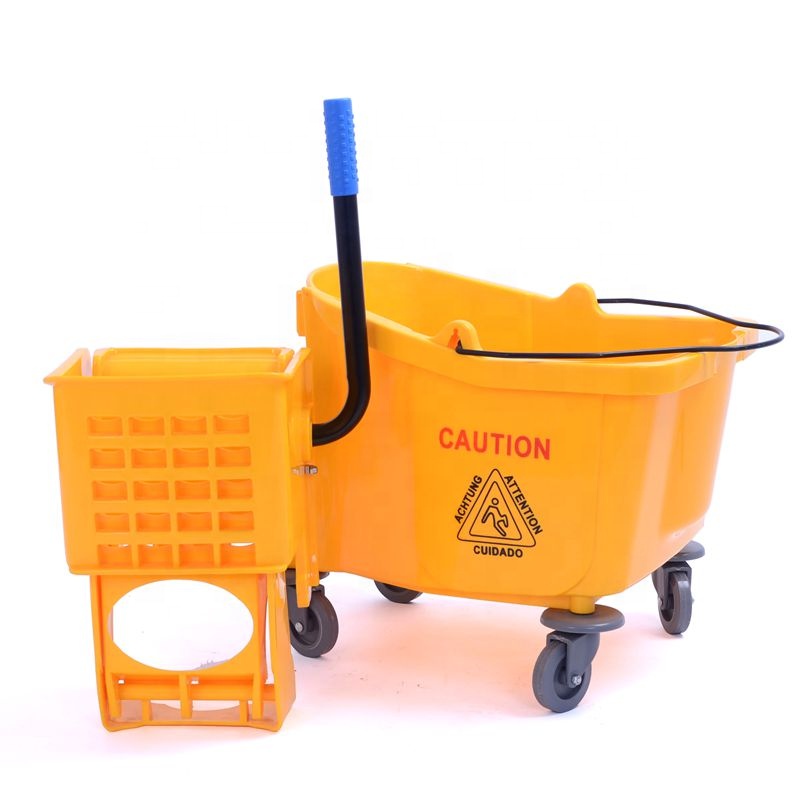 ZY4002 прочная Швабра 9,5 галлонов с ведром wringer и колесами Wringer Trolley