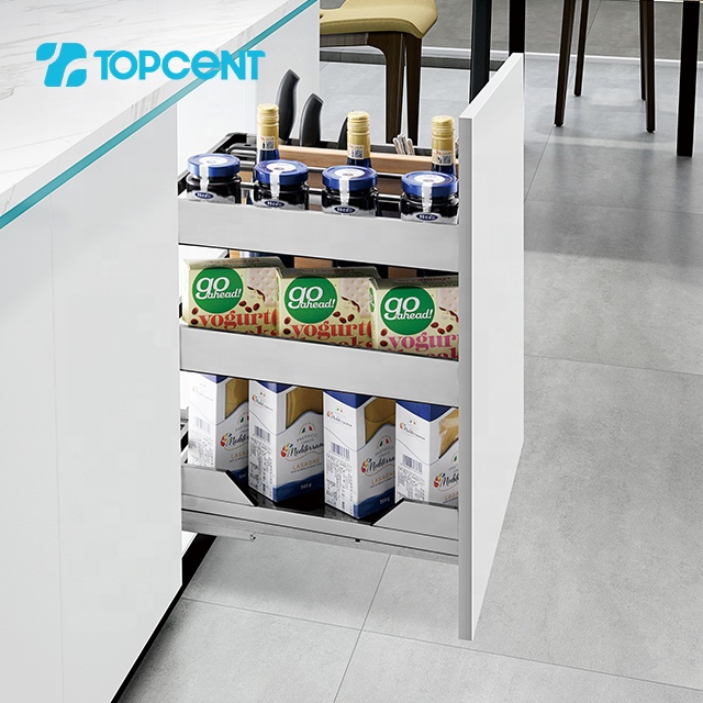 Topcent мягкая закрывающая кухонная корзина для приправ из нержавеющей стали