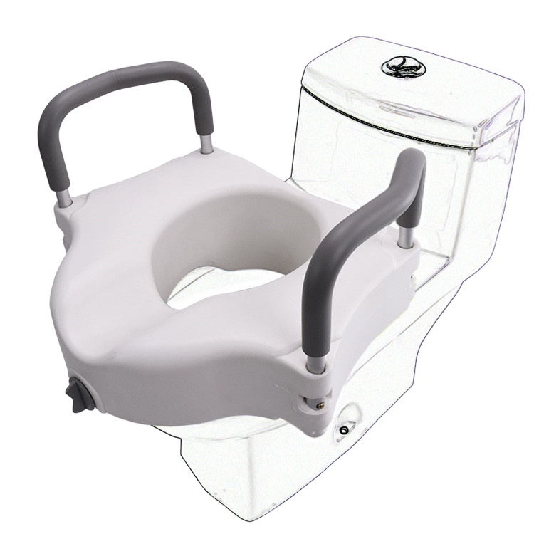 High Quality Bathroom Plastic Commode Toilet Seat With Armrest SC7060B
