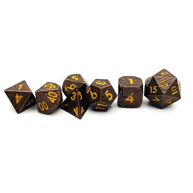 16 мм rpg пользовательские кости набор dnd металлические многогранные кости