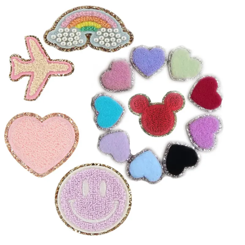 Custom Mixed Color Chenille Letter Embroidery Patches Iron on Hoodies