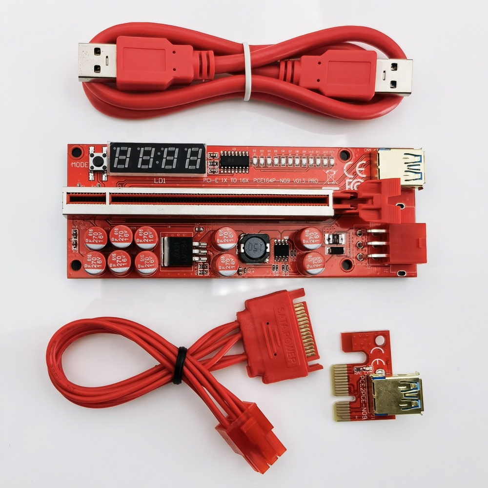 V013 PRO Красный PCI-E PCIE Riser лучше, чем VER 009S 009C 010X 010S 011 012 013 PRO PLUS