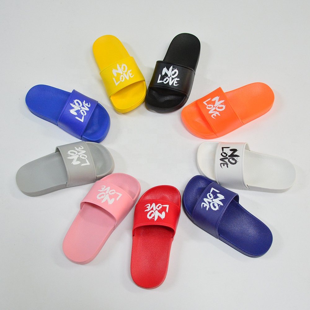 Latest Casual PVC Slides zapatillas Personalized Multi Color Flip-flops Girls Flat Printed Custom Kids Latest Slipper