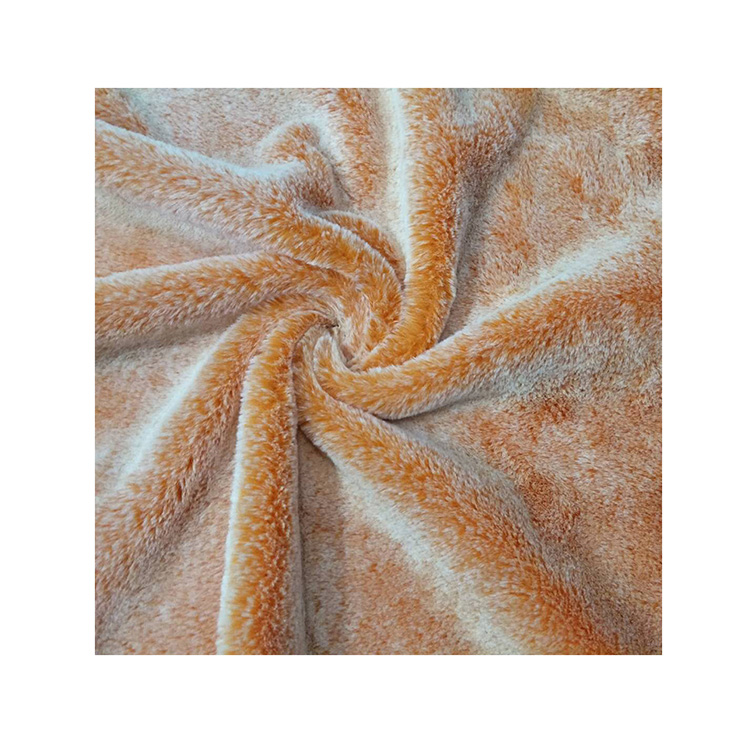 KINGCASON China Manufacture Back Print 800GSM PV Plush Knitted Faux Fur Fabric For Clothing/Bed sheets