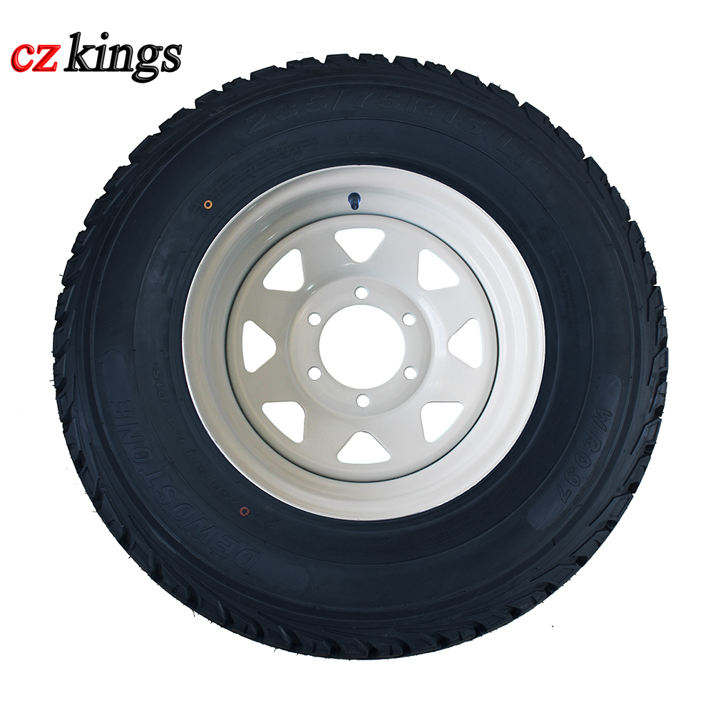 Заводской поставщик 235/75R15LT шина прицепа с белым покрытием стальное колесо