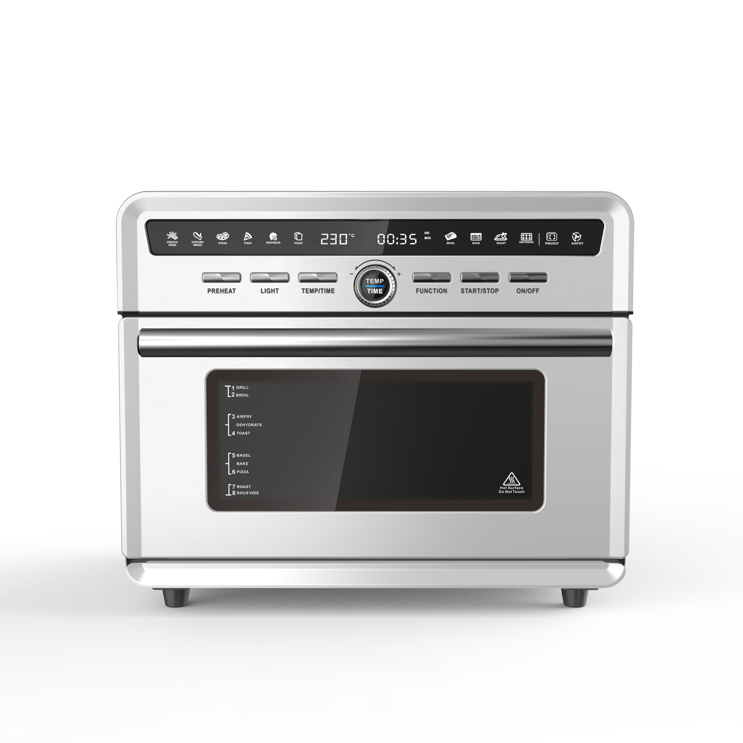 Kitchen appliance Air Fryer Toaster Oven 25L manual control 10 cooking function