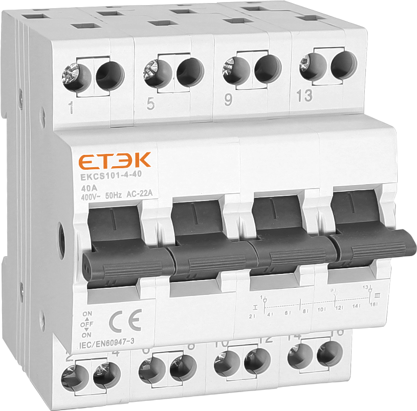 ETEK EKCS101 Лидер продаж 40A 4P 415V переключатель