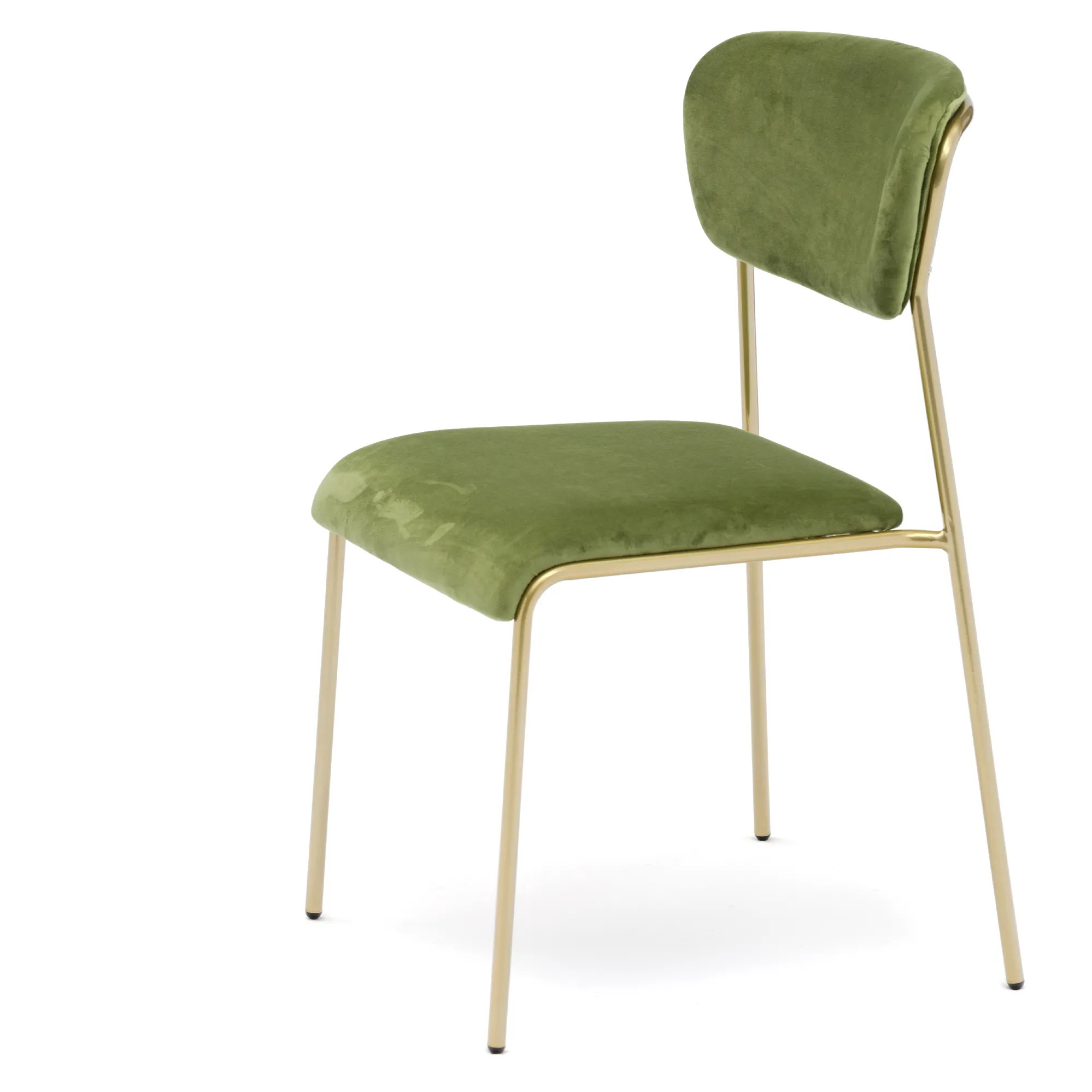 Italian Design Stacking Green Velvet Lisa Chair