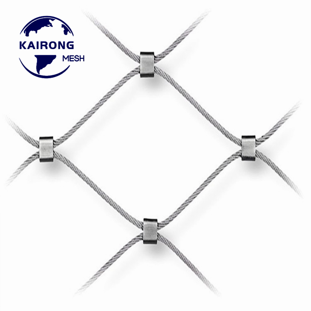 Hot Sale Stainless Steel Aviary Mesh Zoo Rope Mesh Animal Enclosure Wire Rope Mesh For Birds Aviary