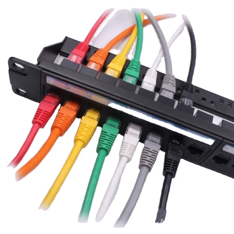 Патч-панель Cat7 Rj45 Cat 7, модульный разъем Keystone Jack, 24 порта, 19 дюймов, сетевая патч-панель 1u Cat 7
