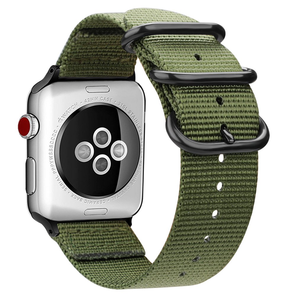 Ремешок нейлоновый спортивный для Apple Watch, регулируемый браслет для iWatch 38 40 42 44 мм, в наличии