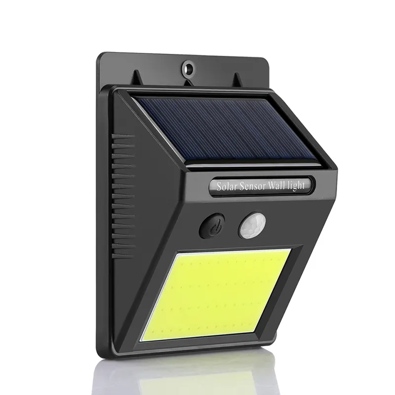 Outdoor Motion Sensor Solar Powered Wall Light Waterproof Wireless Security LED Garden Lamp