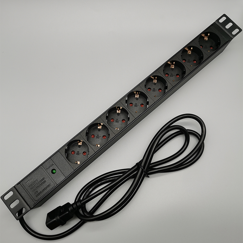 8 способов стойку Германии евро тип блок распределения питания PDU с C14 штепсельная Вилка для сетевого шкафа