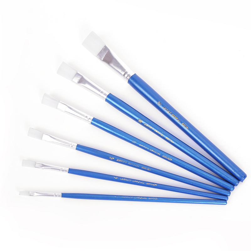 TOPSTHINK Paintbrush Set Artist Kids Wood Paintbrush Blue Painting Set Professional