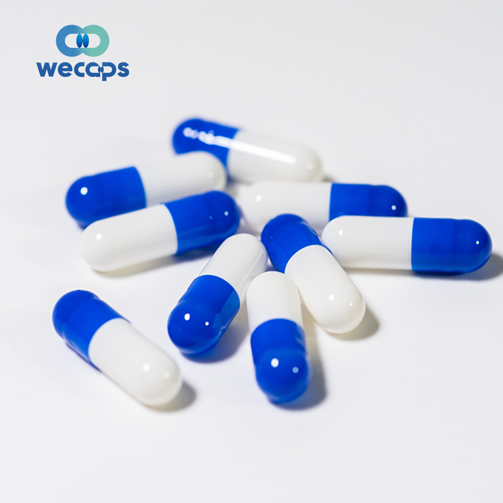 Wecaps, оптовая продажа, капсулы глюлев, капсулы твердого желатина, Размер 0, отдельные пустые капсулы желатина
