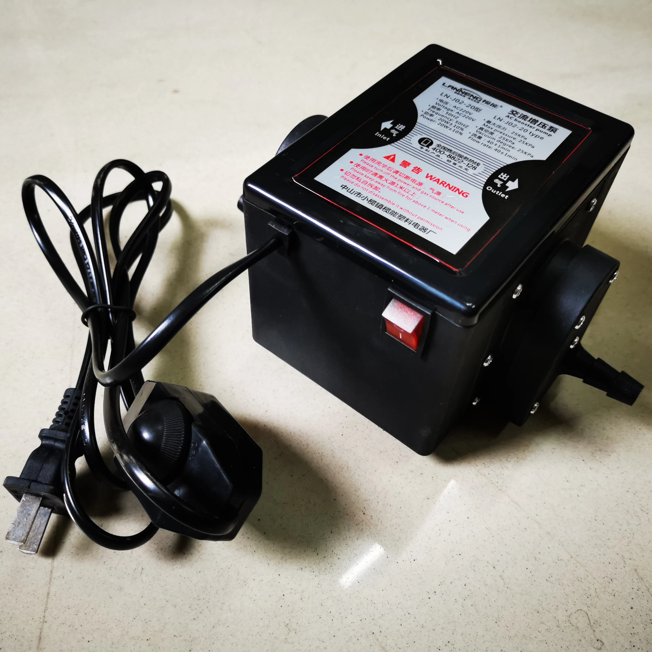 AC 20W automatic pressure booster pump for biogas
