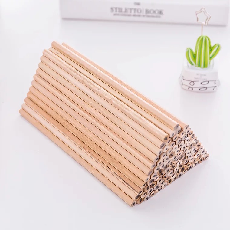 Eco Friendly Nature Wood Pencil 7 inches long Hexagonal HB Wooden Pencil in Bulk