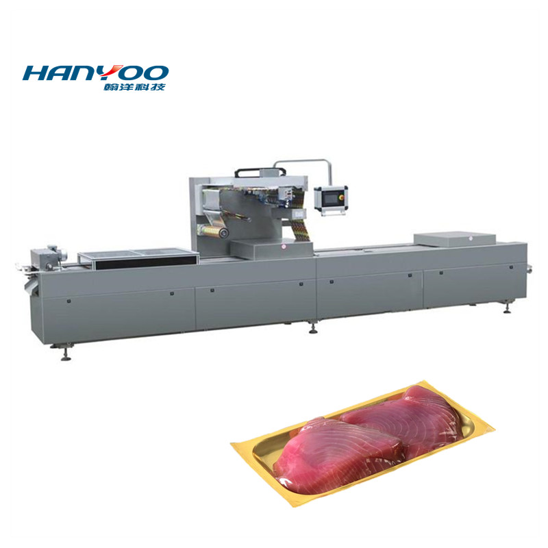 DPS-320/420/520 Automatic brick shape Container Thermoforming Machine Meat Modified Atmosphere Packaging