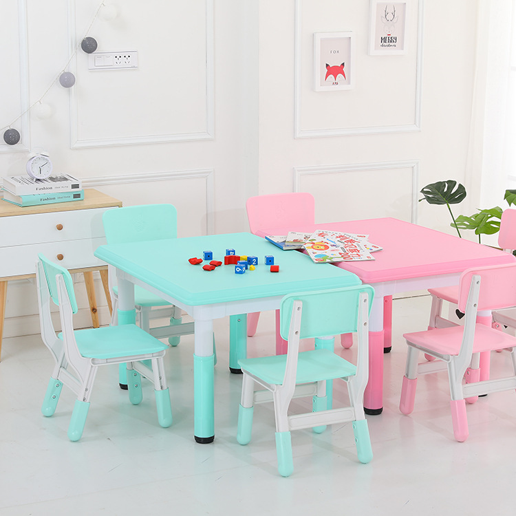 plastic furniture sets children table and chair for kindergarten kids use gaming table