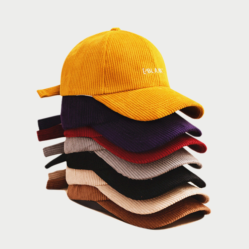 Сделанная на заказ Вельветовая структурированная бейсболка gorras с пользовательским логотипом Высокое качество 6 панелей Мужская Женская Вельветовая бейсболка