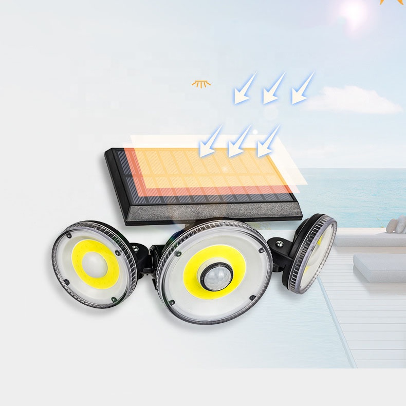 LED Solar Lights Outdoor, Motion Sensor Security Lights Waterproof Wireless Wall Lights