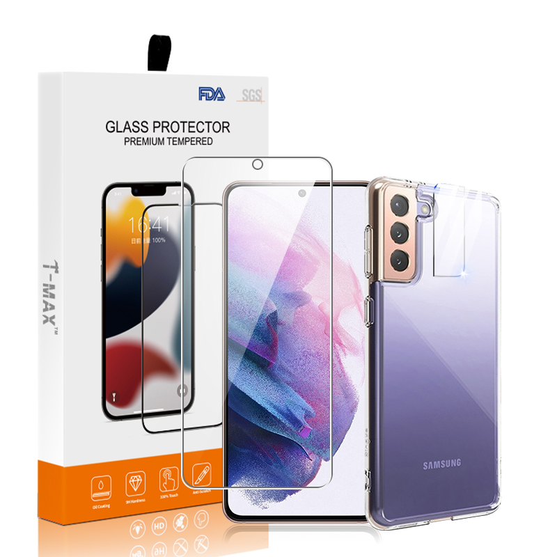 Factory saling laser cutter tempered glass screen protector tempered-glass samsung mobile phone s21