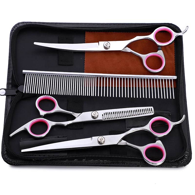 Wholesale 4 Pieces Professional Stainless Steel Pet Grooming Scissors Set