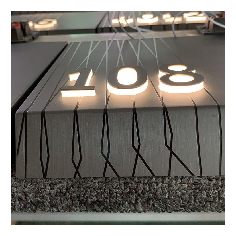 Customized Channel Led Letters Lights House Number Backlit Stainless Steel Lighting 3d Letter Led Sign