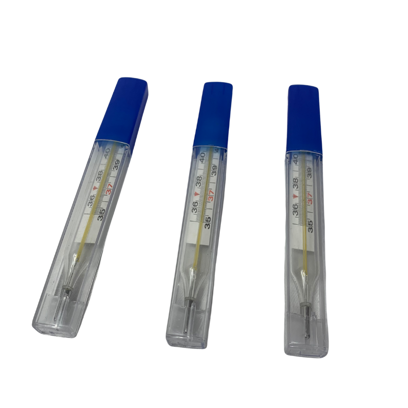 red liquid glass mercury clinical armpit thermometer/ thermometer mercury big thermometer mercury