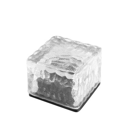 Backyard Patio Outdoor Decorations Solar Lawn Garden Lights Decorative Brick Ice Cube ,Solar Powered LED brick light
