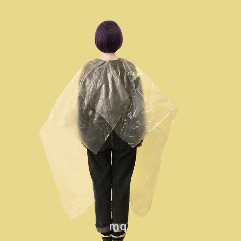 Disposable Hair Dye Cape Durable PE Waterproof Apron Hair Salon H aircut Emu Transparent Hairdressing Cloth