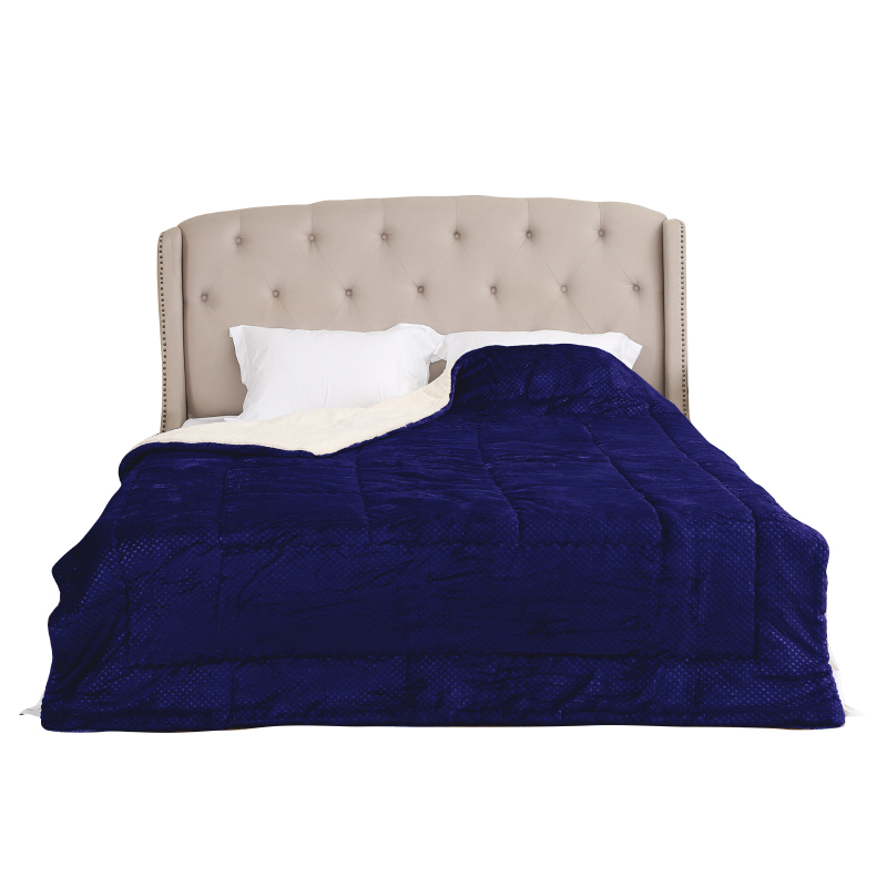 Chinese Factory Velvet thicken warm solid colour Flannel Fleece Comforter Quilt Sets Bedroom
