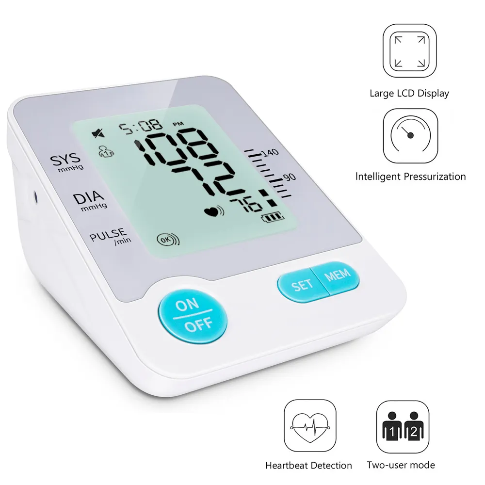 CE Approval Auto Upper Arm Blood Pressure Meter BP Machine LCD Display Blood Pressure Monitor 30B