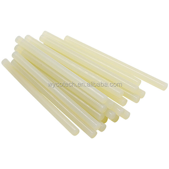High Quality 11mm 7mm Milky White silicone stick for faux leather, Rosin Resin and EVA Material Hot Melt Glue Sticks