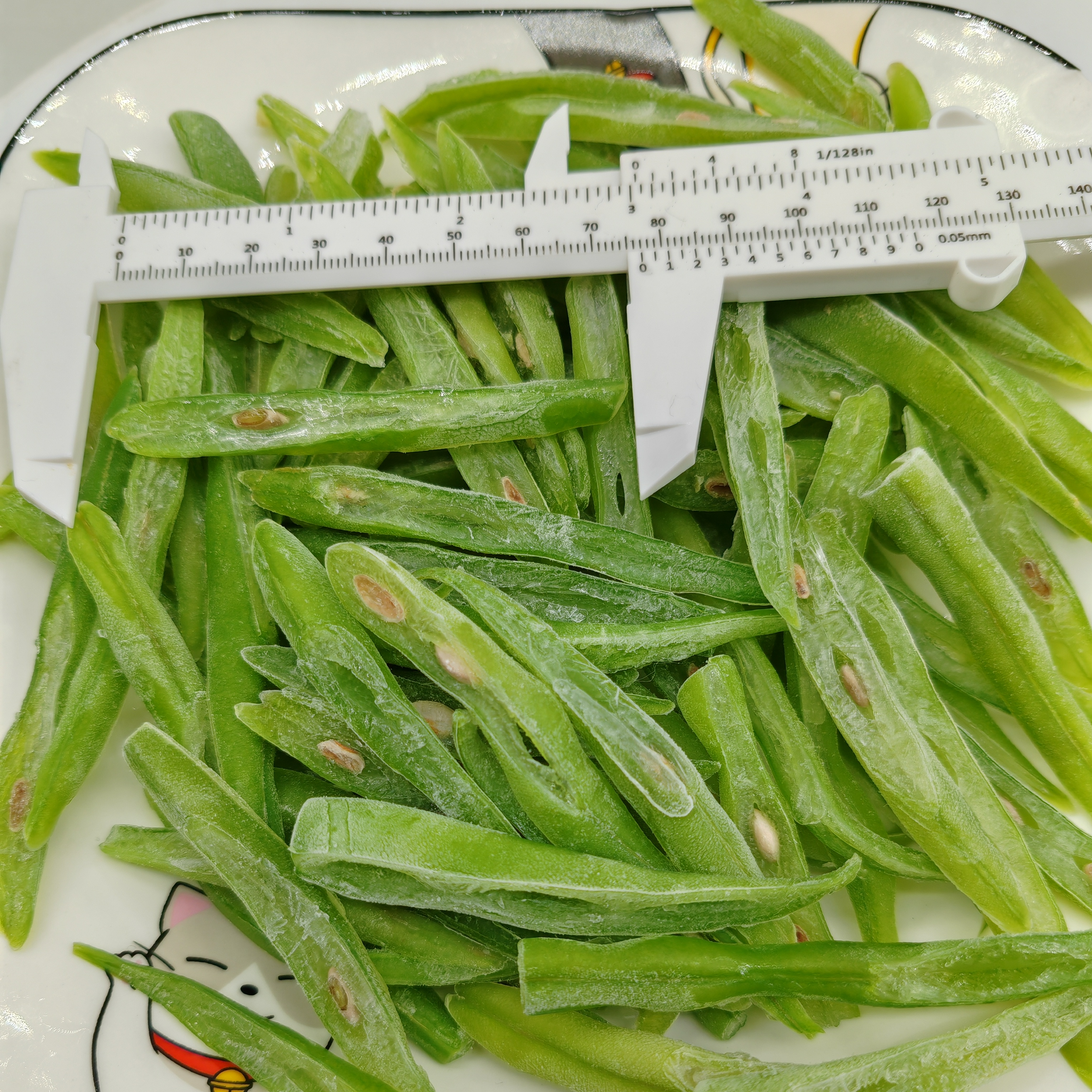 IQF Organic frozen crispy whole string thin stringless green bean sliced freezing